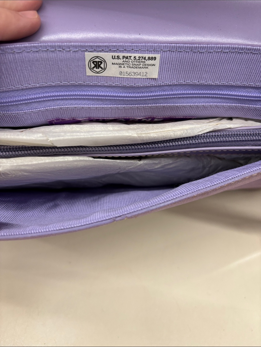NWT Suzanne Somers Lavender Suede Crossbody Bag - Picture 7 of 8